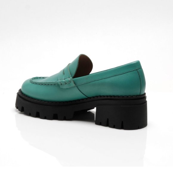 FREE PEOPLE Lyra Lug Sole Loafers / Mountain Spring - Picture 6 of 12